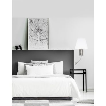 Nova Luce Valencia - wandverlichting met schakelaar - 25 x 21 x 40 cm - 3W LED incl. - wit en chroom