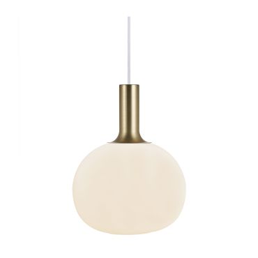 Nordlux Alton - hanglamp - Ø 25 x 333 cm - opaal wit en messing of zwart