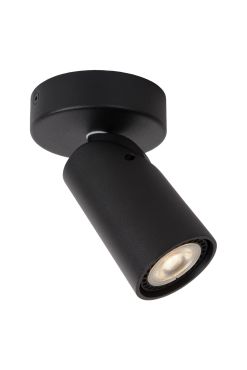 Lucide Xyrus - opbouwspot - 9 x 12,5 x 9 cm - 5W dimbare LED incl. - dim to warm - zwart