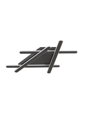 Nova Luce Willow - plafondlamp - 75 x 59 x 5,6 cm - 60W dimbare LED incl. - zandzwart