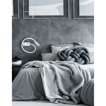 Nova Luce Geneva - wandverlichting met schakelaar - 22,3 x 4,8 x 26,7 cm - 3W LED incl. - wit