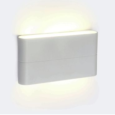 ONE Light Outdoor Slim Range - buiten wandverlichting - 17,5 x 9 x 2,8 cm - 2 x 6W LED incl. - IP54 - wit
