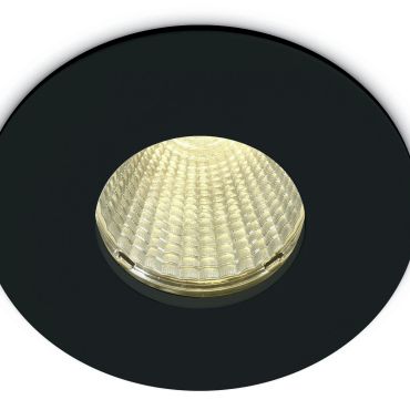 ONE Light COB Bathroom High Power - inbouwspot - Ø 83 mm, Ø 70 mm inbouwmaat - 12W LED incl. - IP65 - zwart