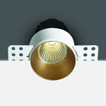 ONE Light Trimless Mini Range - inbouwspot - Ø 64 mm, Ø 70 mm inbouwmaat - 12W dimbare LED incl. - messing