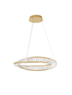 Nova Luce Aurelia - hanglamp - Ø 60 x 120 cm - 36W dimbare LED incl. - goud