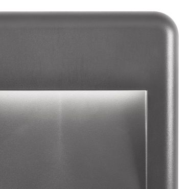 Nova Luce Pulsar - buiten wandverlichting - 14 x 3 x 14 cm - 4W LED incl. - IP54 - donkergrijs