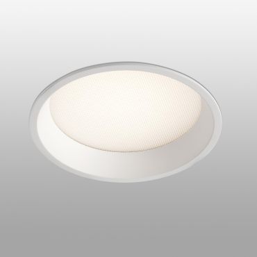 Faro Croc - inbouwspot - Ø 135 mm, Ø 126 mm inbouwmaat - 13W dimbare LED incl. - IP44 - mat wit
