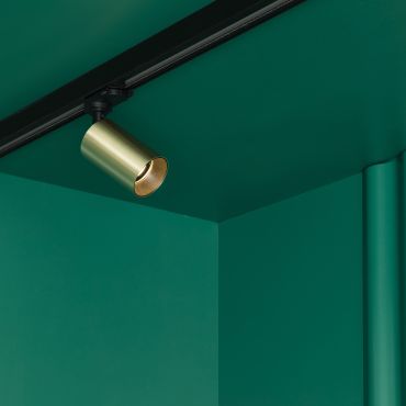 Faro Stan - track projector - 10 x 6 x 16 cm - satijn goud