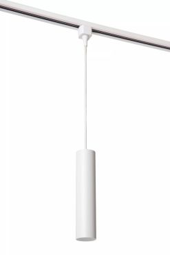 Lucide Track Floris Hanglamp - 1-fase Railsysteem - Ø 5,6 x 155 cm - wit