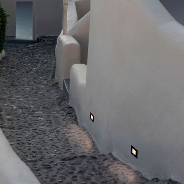 Nova Luce Rudy - inbouw wandverlichting - 12 x 8 x 4,7 cm - 3W LED incl. - IP65 - zandzwart