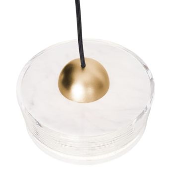 Maxlight Lipari - hanglamp - Ø 62 x 180 cm - 38W LED incl. - geborsteld goud