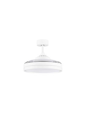 Nova Luce Nevma - plafondventilator met licht en afstandsbediening - Ø 107 x 49 cm - 36W LED incl. - mat wit