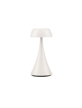 Nova Luce Ycro - oplaadbare tafellamp buiten - Ø 8 x 17,5 cm - 2W dimbare LED incl. - IP54 - zandwit