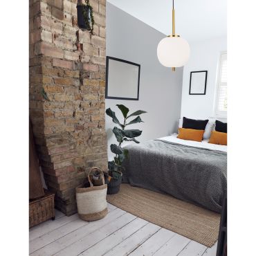 Nova Luce Lato - hanglamp - Ø 18,5 x 120 cm - antiek messing