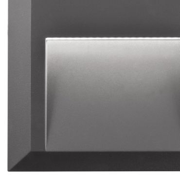 Nova Luce Pulsar - buiten wandverlichting - 12 x 3 x 12 cm - 2W LED incl. - IP54 - donkergrijs
