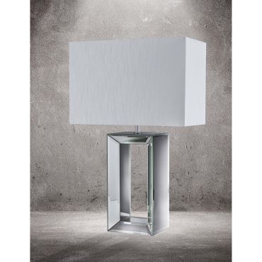 Searchlight Mirror - tafellamp - 58 cm - wit