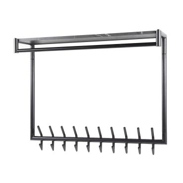Vico Tenaro - kapstok met wandschap - 100 x 27 x 80 cm - grafiet