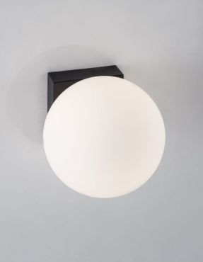 Nova Luce Joline - wandlamp - Ø 14,5 x 12,5 cm - 6W LED incl. - zandzwart en wit