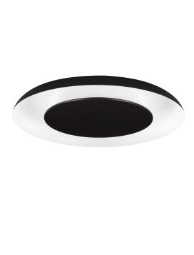 Nova Luce Epos - plafondlamp - Ø 60 x 6 cm - 38W dimbare LED incl. - zandzwart en wit