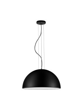 Nova Luce Tholos - hanglamp - Ø 60 x 240 cm - zandzwart en mat wit