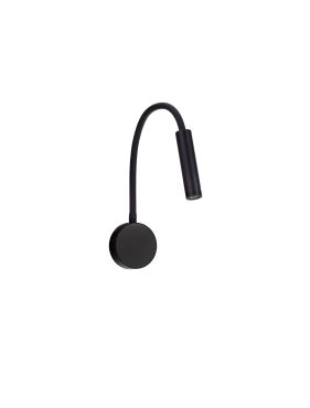 Nova Luce Sonica - wandlamp - Ø 8,5 x 56 cm - 6W LED incl. - IP44 - zandzwart