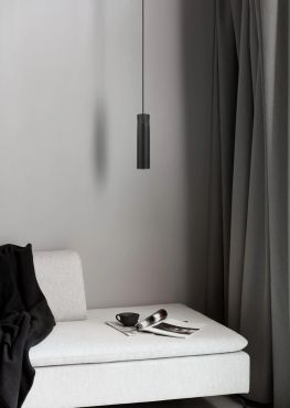 SHOWROOMMODEL - Tilo Pendant Black + 3-Fase Railadapter – Hanglamp voor Railsysteem – Zwart
