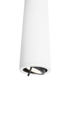 Maxlight Laxer - opbouw wandlamp - Ø 7 x 9 x 25,5 cm - wit en zwart