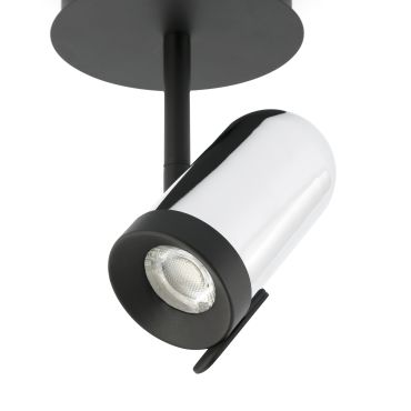 Faro Orleans - opbouwspot 1L - Ø 11,2 x 21 x 11,8 cm - chroom en zwart