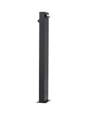 Nova Luce Zelda - tuinpaal - 12 x 80 x 9,4 cm - 9W LED incl. - IP65 - zandzwart
