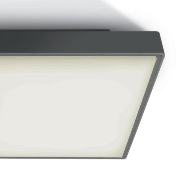 ONE Light LED Plafo Outdoor Square - buiten plafondverlichting - 29,5 x 29,5 x 8 cm - 24W LED incl. - IP65 - antraciet