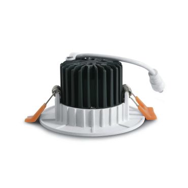 ONE Light COB Downlight Range - inbouwspot - Ø 95 mm, Ø 75 mm inbouwmaat - 7W LED incl. - wit - warm witte lichtkleur