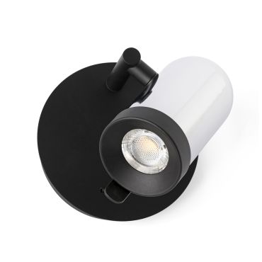 Faro Orleans - wandverlichting met schakelaar - 12 x 17 x 13 cm - chroom en zwart