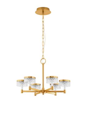 Nova Luce Bion - hanglamp - Ø 70,7 x 120 cm - 38W LED incl. - messing goud