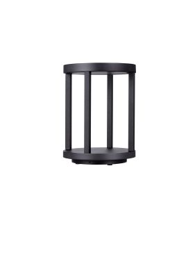 Nova Luce Optus - tuinpaal - Ø 20,5 x 28 cm - 9W LED incl. - IP65 - donker antraciet