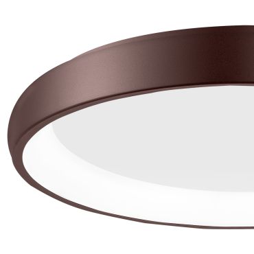 Nova Luce Albi - plafondverlichting - Ø 61 x 8,5 cm - 50W dimbare LED incl. - bruin