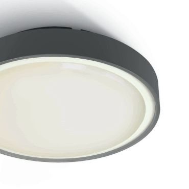 ONE Light E27 Plafo Outdoor - buiten plafondverlichting - Ø 30 x 9,3 cm - IP65 - antraciet