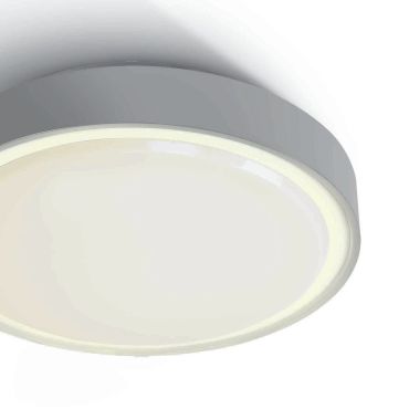 ONE Light E27 Plafo Outdoor - buiten plafondverlichting - Ø 26 x 9,3 cm - IP65 - grijs