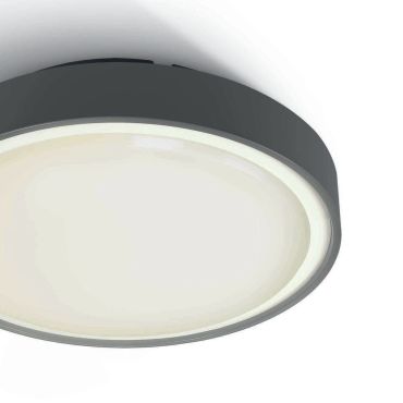 ONE Light E27 Plafo Outdoor - buiten plafondverlichting - Ø 26 x 9,3 cm - IP65 - antraciet