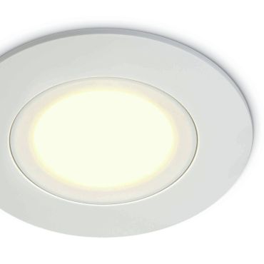 ONE Light Bathroom Range - inbouwspot - Ø 85 mm, Ø 68 mm inbouwmaat - 6W LED incl. - IP65 - wit - warm witte lichtkleur
