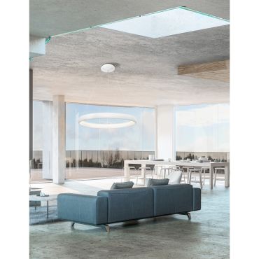 Nova Luce Albi - hanglamp - Ø 81 x 120 cm - 80W dimbare LED incl. - wit