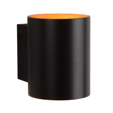 Lucide Xera - wandverlichting - 8 x 10 x 10 cm - goud, zwart
