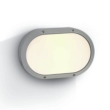 ONE Light Round E27 Outdoor - buiten plafond/wandverlichting - 27,3 x 8 x 18,1 cm - IP54 - grijs
