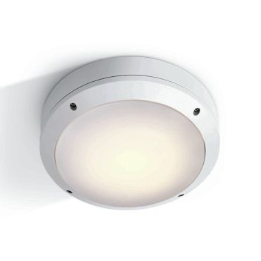 ONE Light Round E27 Outdoor - buiten plafond/wandverlichting - Ø 26,5 x 8,8 cm - IP54 - wit