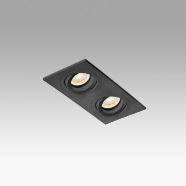 Faro Radon - inbouwspot - 180 x 92 mm, 170 x 80 mm inbouwmaat - mat zwart