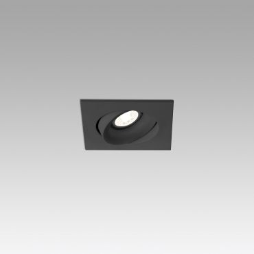 Faro Radon - inbouwspot - 92 x 92 mm, Ø 80 mm inbouwmaat - mat zwart