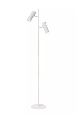 Lucide Clubs - vloerlamp - Ø 22 x 140 cm - wit