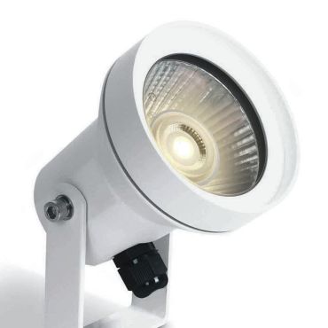 ONE Light GU10 Garden Round - grondspot op piek - Ø 7,5 x 12,5 cm - IP65 - wit