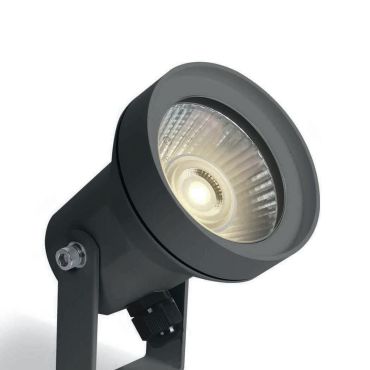 ONE Light GU10 Garden Round - grondspot op piek - Ø 7,5 x 12,5 cm - IP65 - antraciet