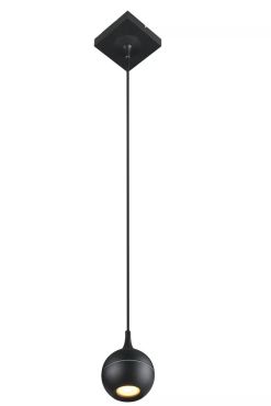 Lucide Favori - hanglamp - 10 x 10 x 145,5 cm - IP44 - zwart