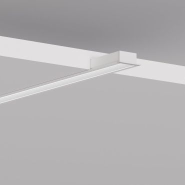 Klus MICRO-30DEG-K - inbouw LED profiel met schuine lichthoek van 30 graden - 2,64 x 1,12 cm - wit